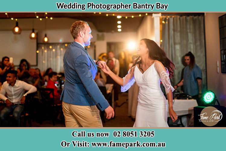 Photo of the Groom and the Bride dancing on the dance floor Bantry Bay NSW 2087