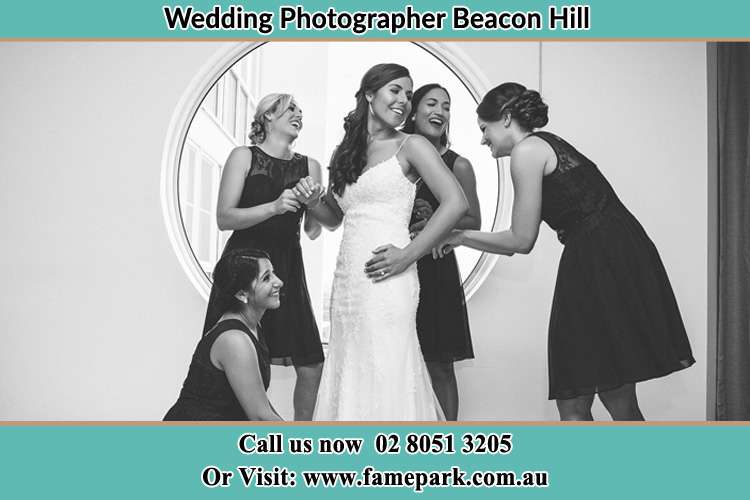 Photo of the Bride and the bridesmaids near the window Beacon Hill NSW 2100