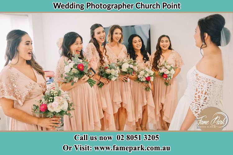 Photo of the Bride and the bridesmaids Church Point NSW 2105