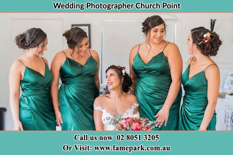 Photo of the Bride and the bridesmaids Church Point NSW 2105