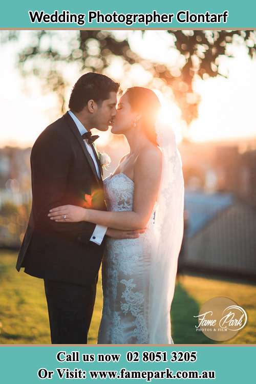 Photo of the Groom and the Bride kissing Clontarf NSW 2093