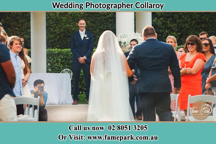 Photo of the Bride with her father walking the aisle Collaroy NSW 2097