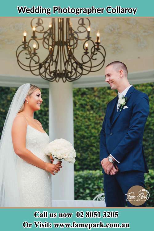 Photo of the Bride and the Groom happily looking each other Collaroy NSW 2097