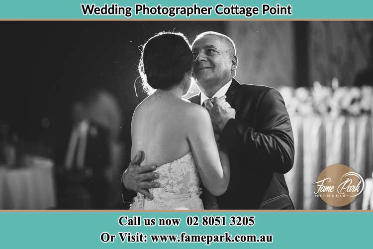 Photo of the Bride dancing with her father Cottage Point NSW 2084