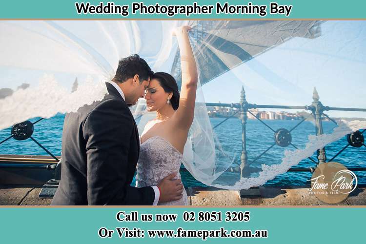 Photo of the Groom and the Bride kissing Morning Bay NSW 2105