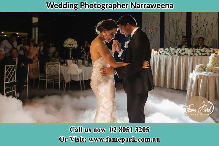 Photo of the Bride and the Groom dancing on the dance floor Narraweena NSW 2099