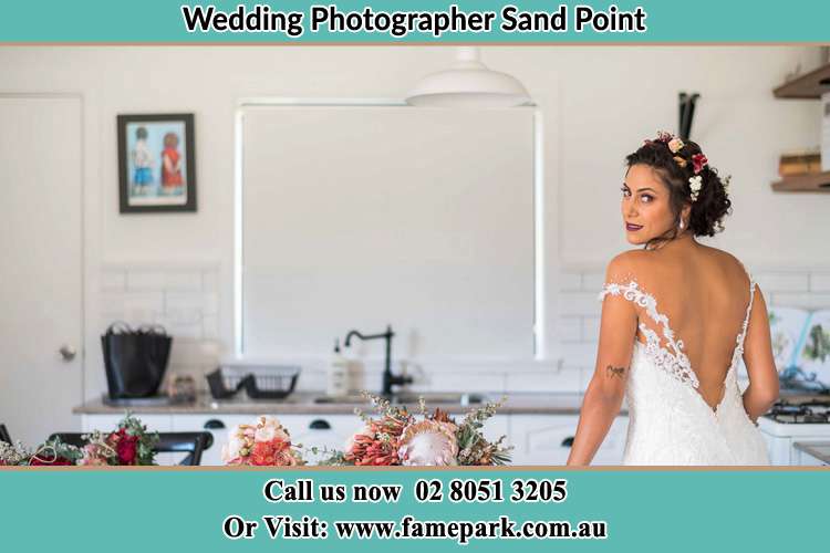 The Bride striking a pose on the camera Sandy Point NSW 2172