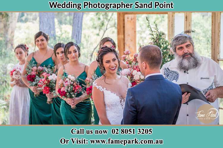 Photo of the Bride and the Groom at the matrimony Sandy Point NSW 2172